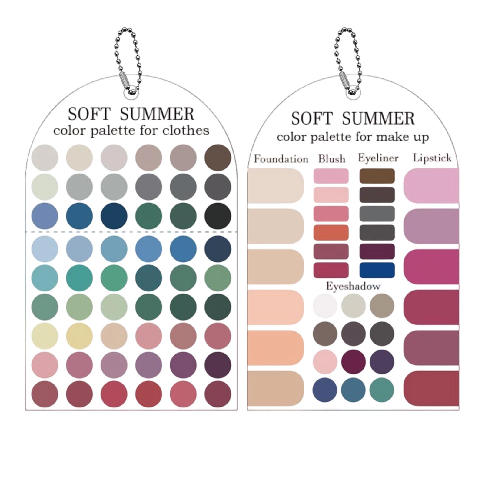 Summer Clothing Color Palette - 2 Pieces Acrylic Seasonal Palette Soft
