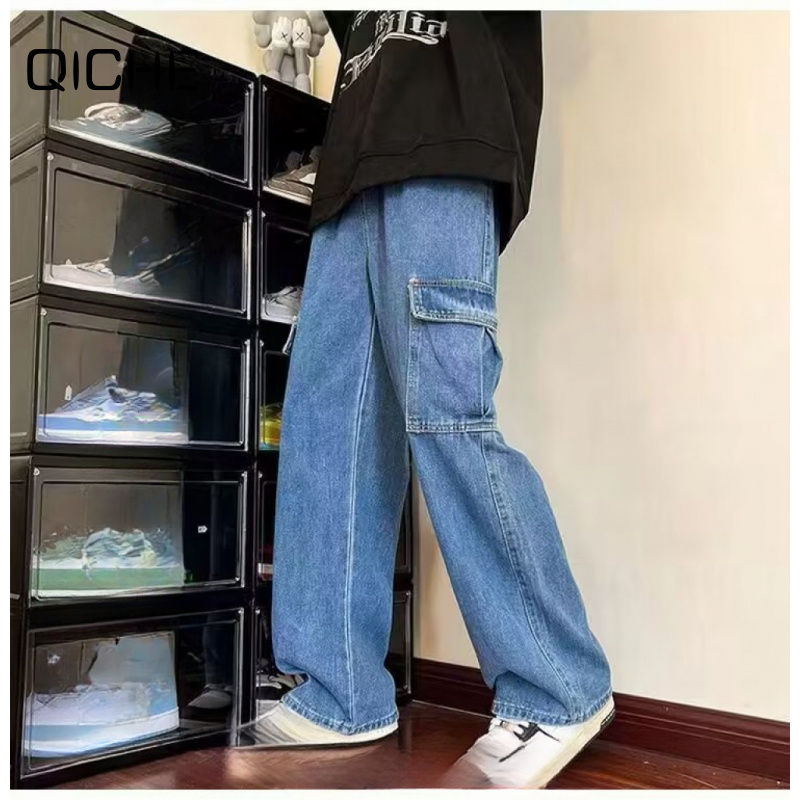 Summer Vibes Clothing Men - QICHE Men Clothing Loose Floor-Length Straight