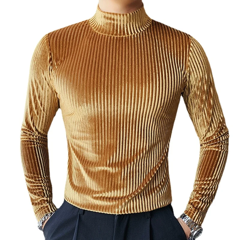 2026 New Gold Velvet T-Shirt M - Summer Clothing Trends For Men 2026 评论和价格