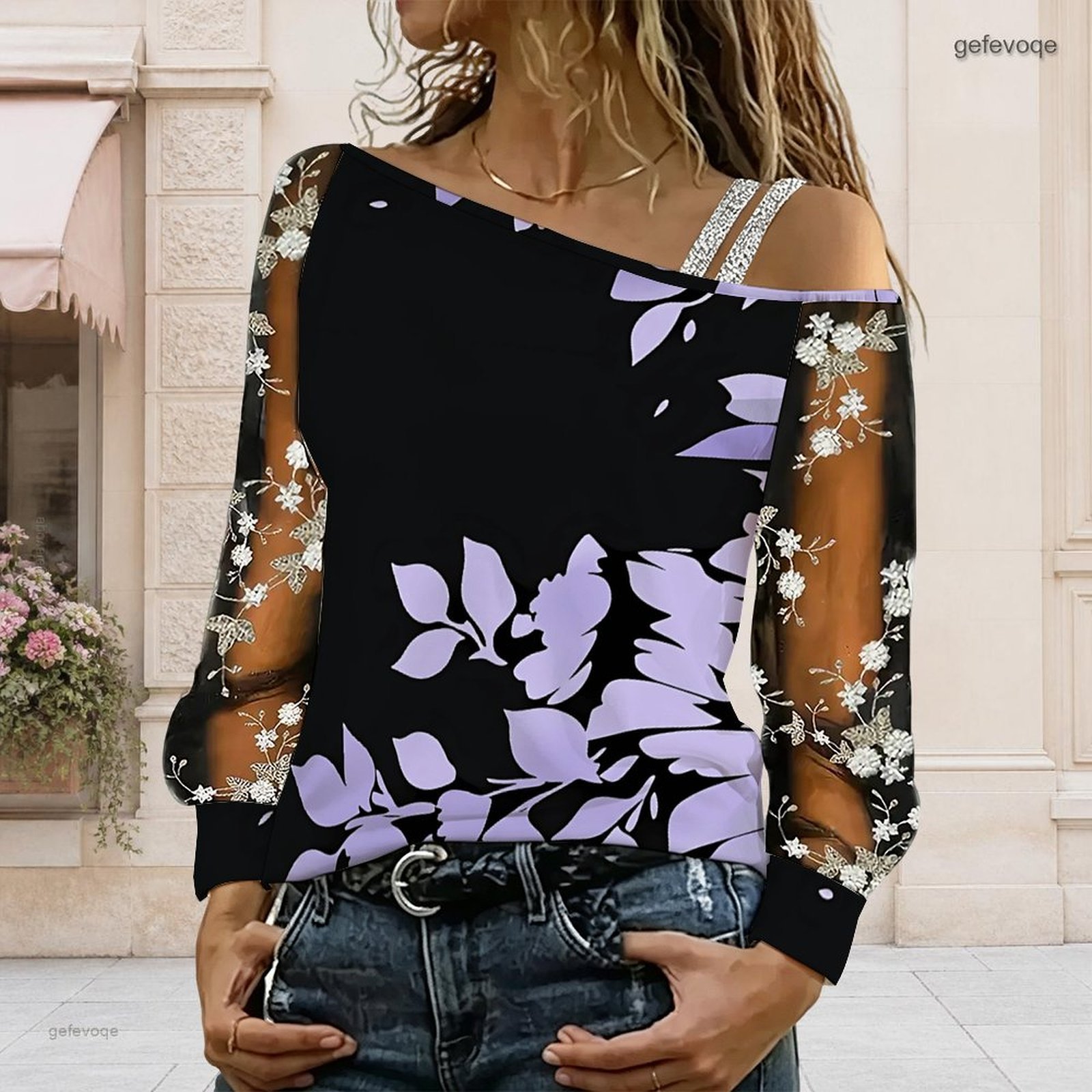 Women Off Shoulder Blouse Asym - Off Shoulder Blouse 评论和价格