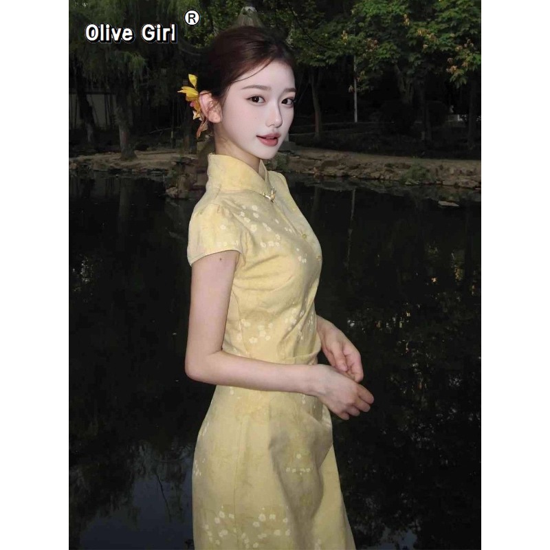 Improved Cheongsam Dress Qipao - Summer Clothing Young Women 评论和价格