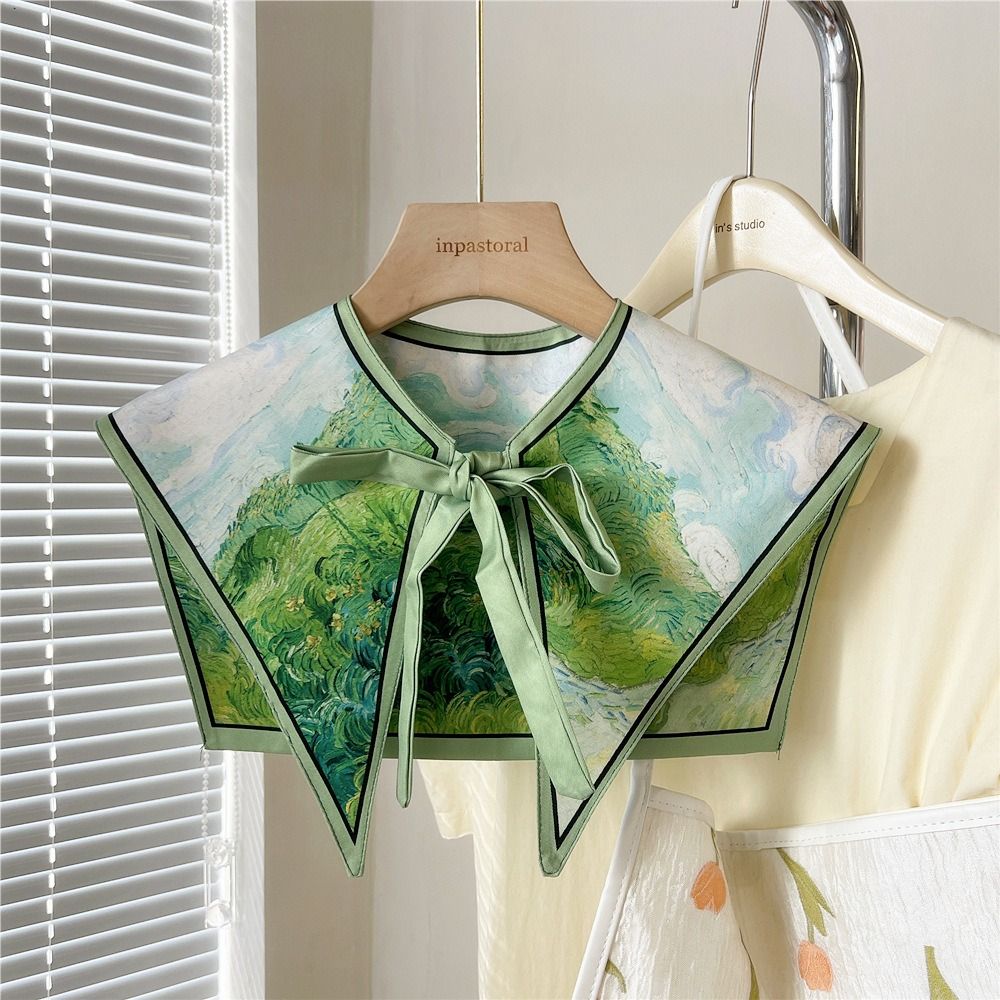 Floral Pattern Shirt Fake Coll - Off Shoulder Blouse 评论和价格