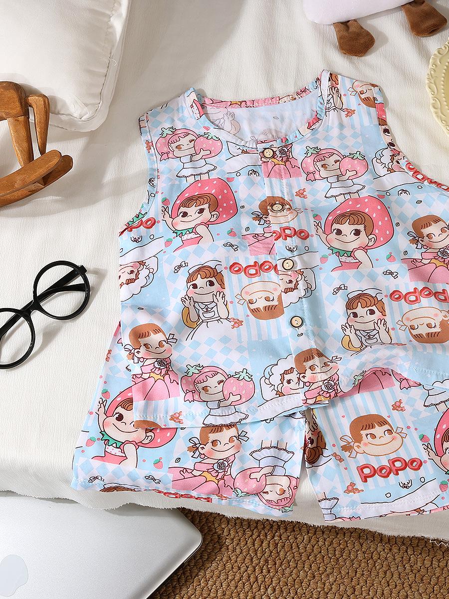 Girls Summer Cotton Silk Vest  - Summer Clothing Girls 评论和价格