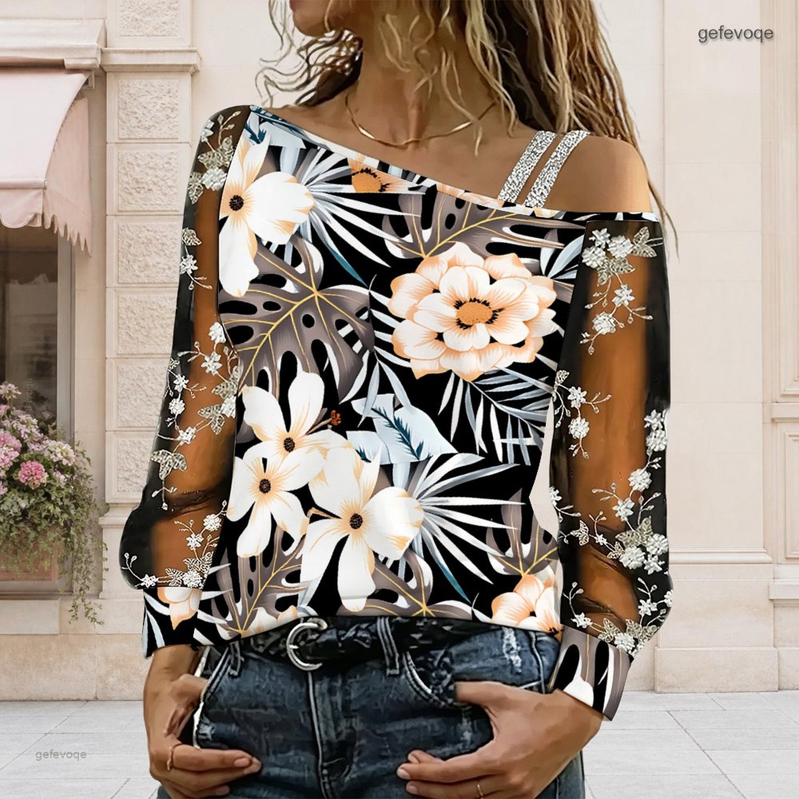 Women Off Shoulder Blouse Asym - Off Shoulder Blouse 评论和价格
