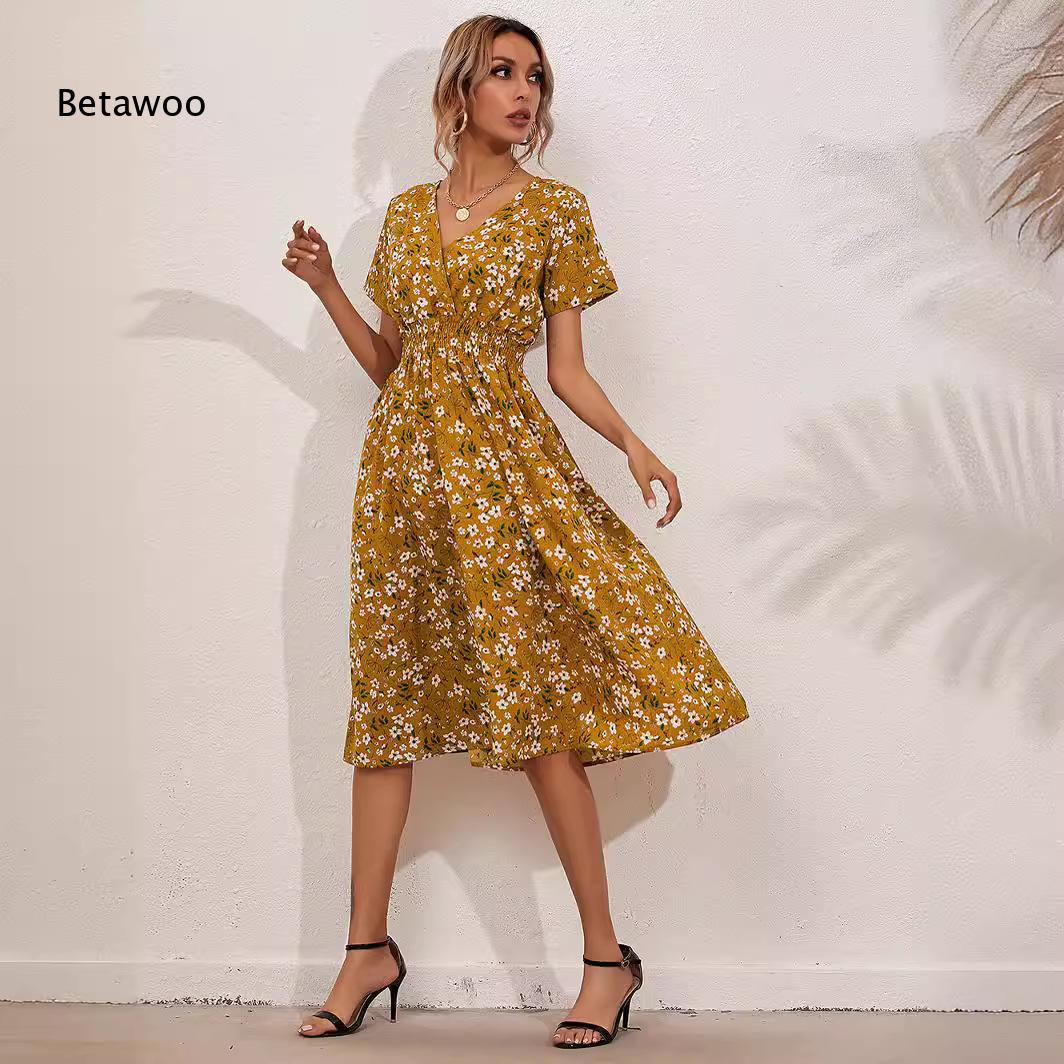 Ditsy Floral Midi Sundress Lad - Sundress Midi Floral 评论和价格