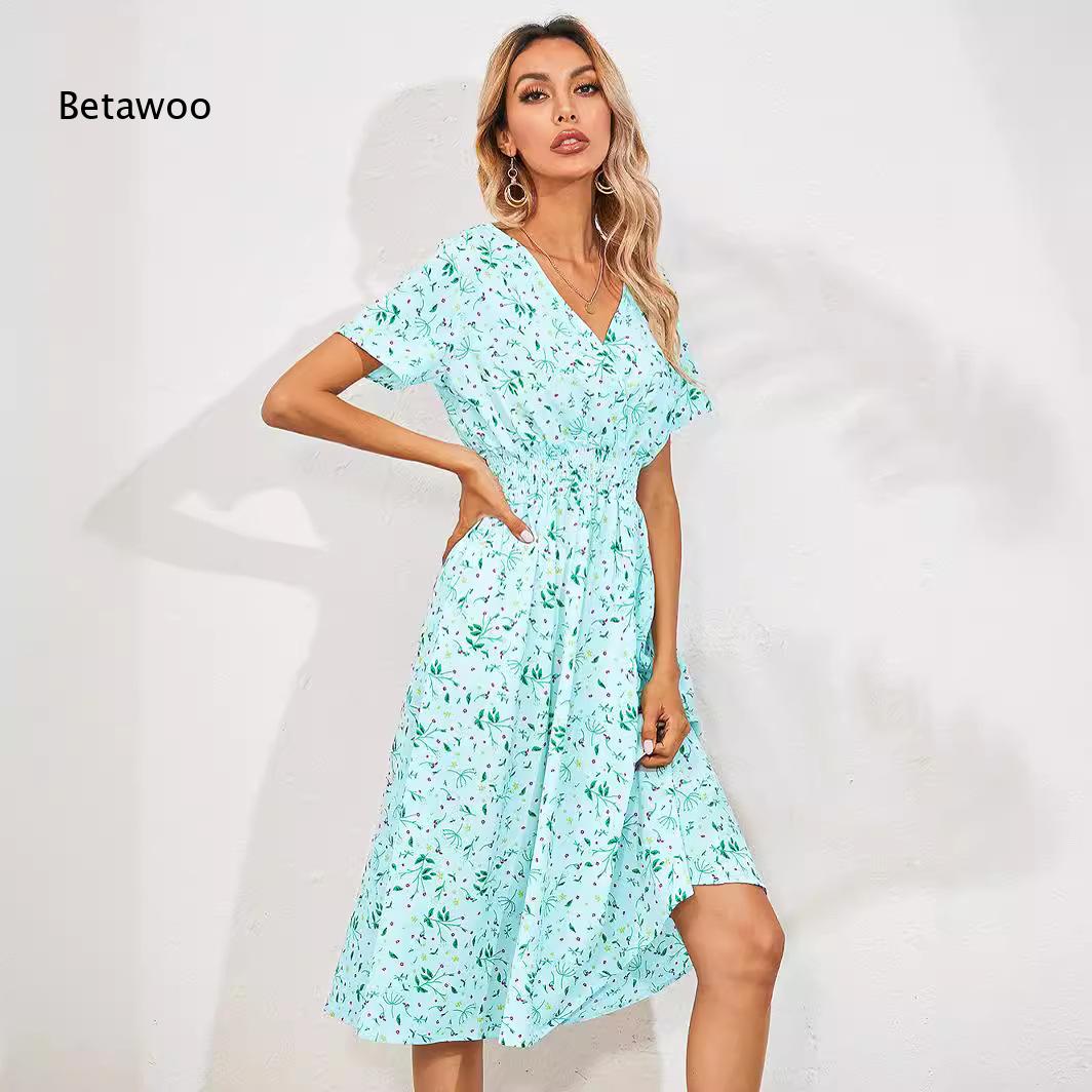 Ditsy Floral Midi Sundress Lad - Sundress Midi Floral 评论和价格