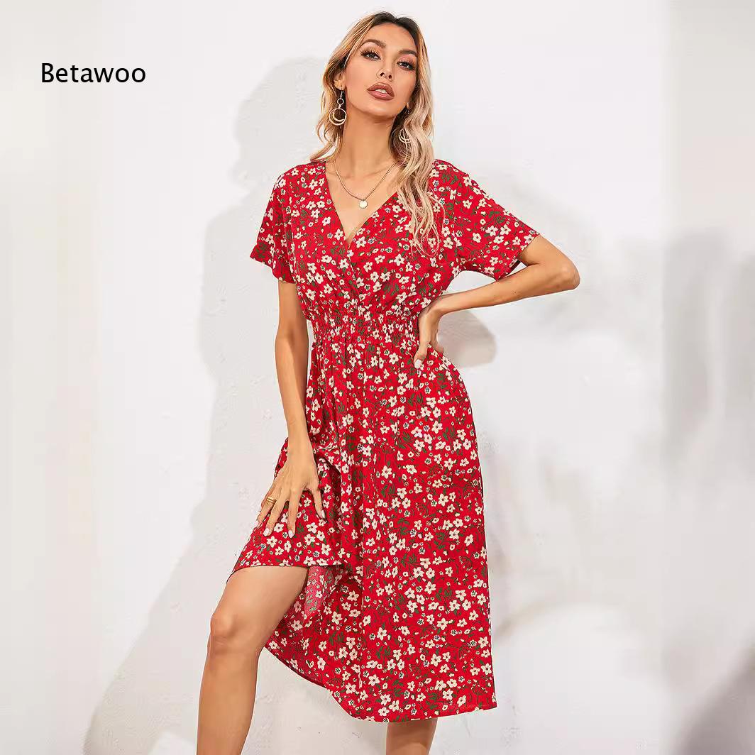 Ditsy Floral Midi Sundress Lad - Sundress Midi Floral 评论和价格