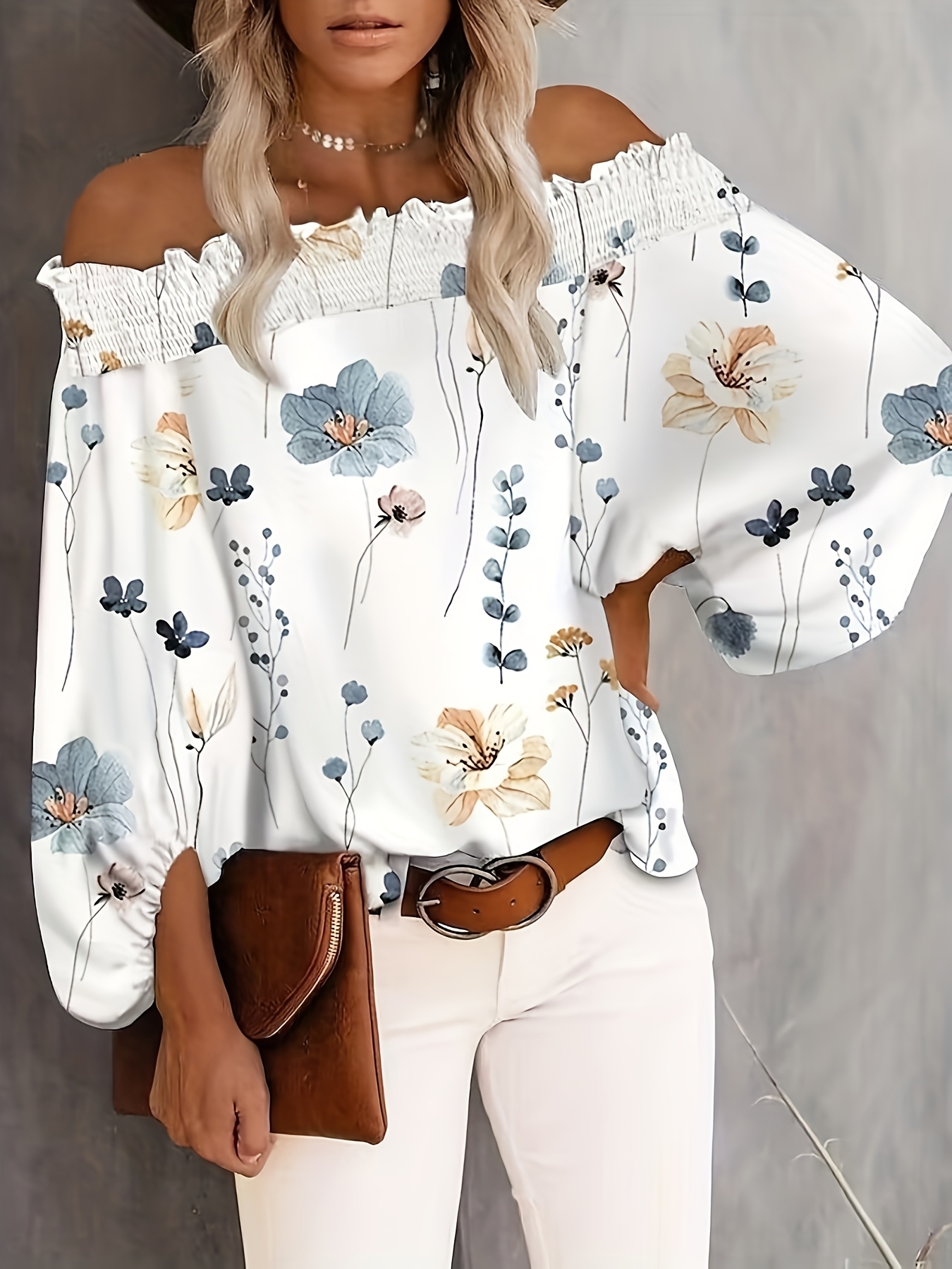 Plus Size New Women's Casual F - Off Shoulder Blouse 评论和价格