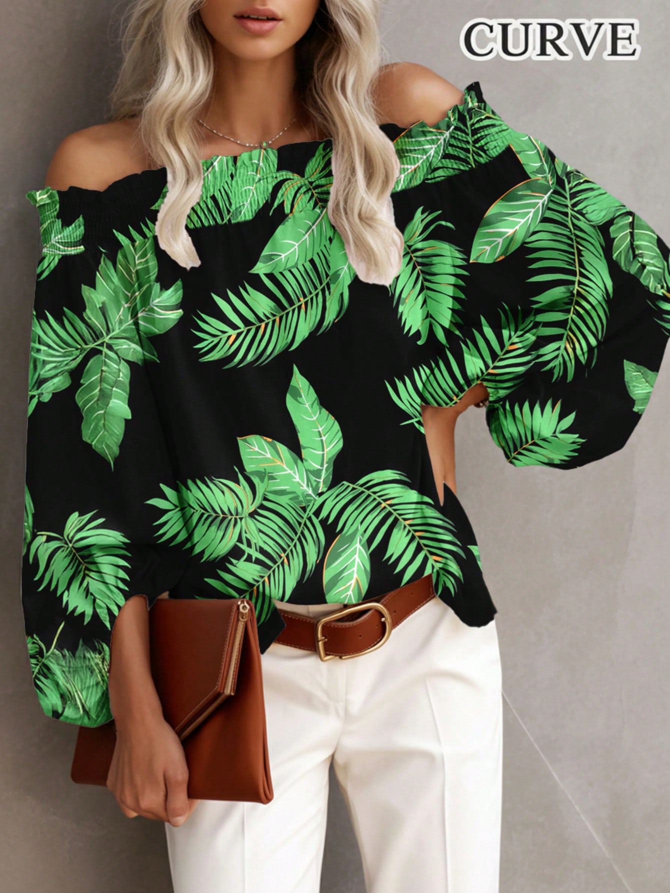 Plus Size New Women's Casual F - Off Shoulder Blouse 评论和价格