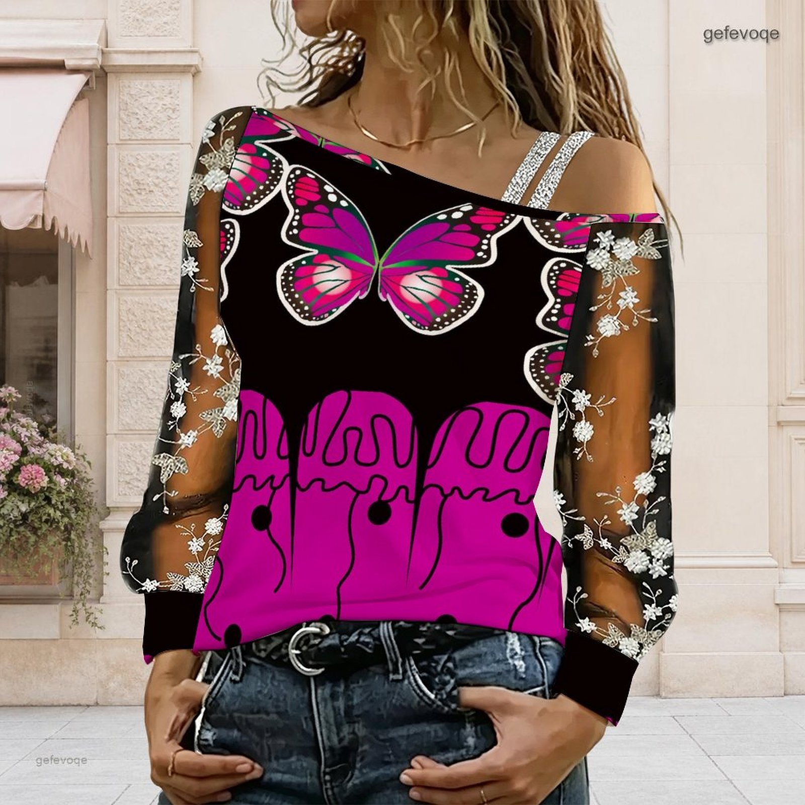 Women Off Shoulder Blouse Asym - Off Shoulder Blouse 评论和价格