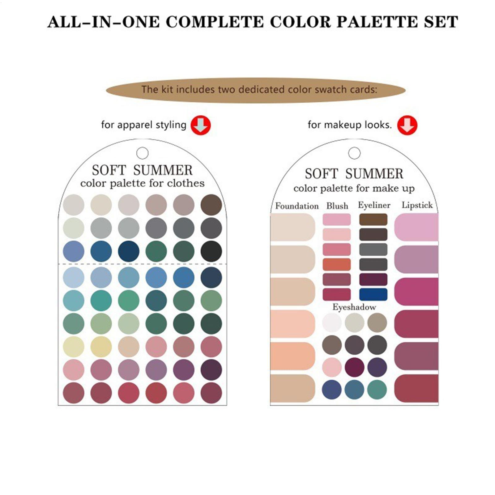 2pcs Soft Summer Color Palette - Summer Clothing Color Palette 评论和价格