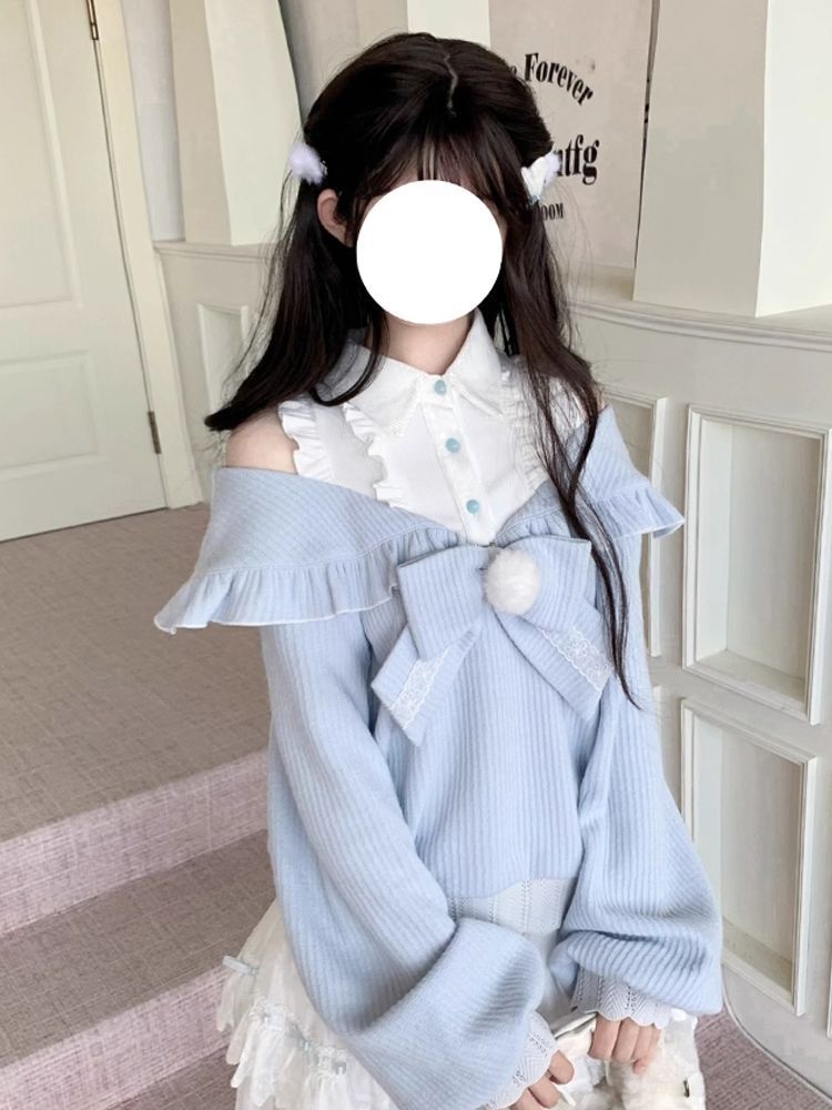Kawaii Soft Girl Lolita 2 Piec - Off Shoulder Blouse 评论和价格