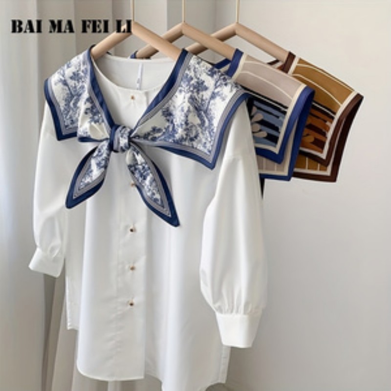 Women's Versatile Silk Scarf S - Off Shoulder Blouse 评论和价格