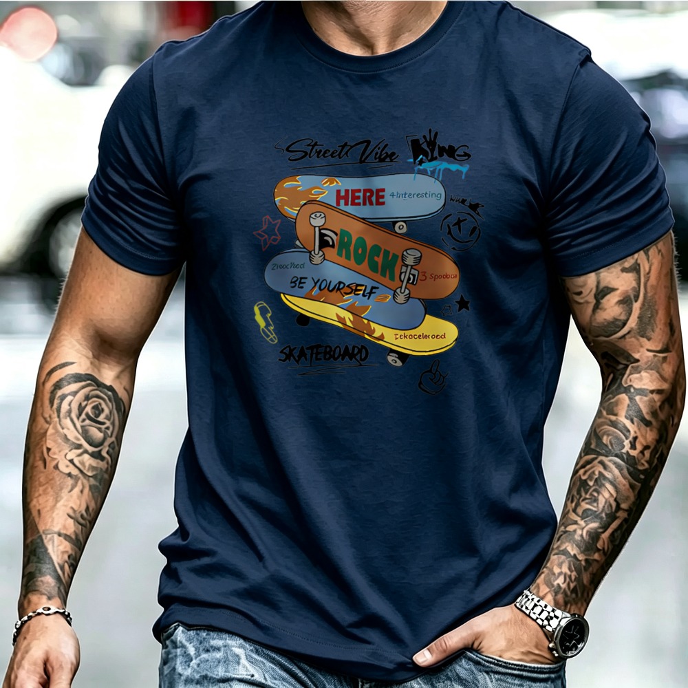 Street Vibe Skateboard Graffit - Summer Vibes Clothing Men 评论和价格