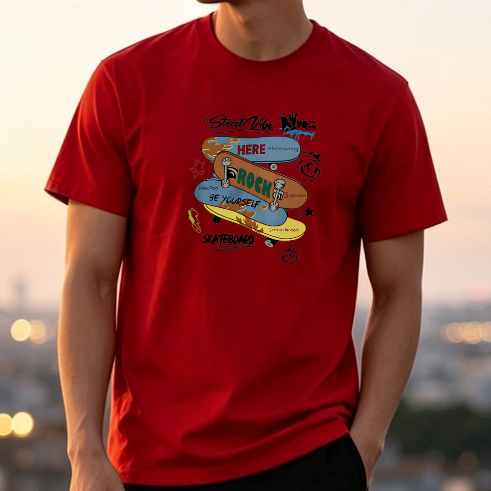 Street Vibe Skateboard Graffit - Summer Vibes Clothing Men 评论和价格