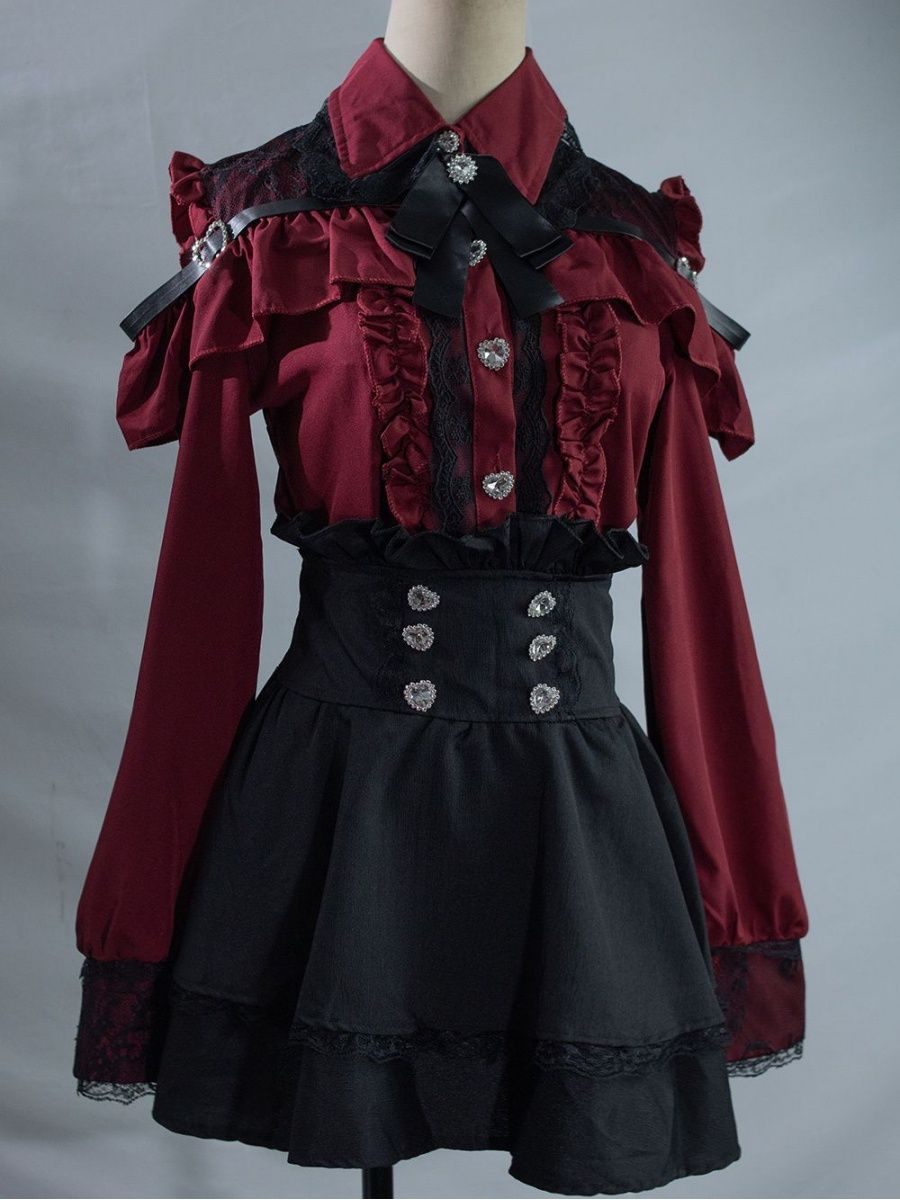 Subculture JK Uniform 2 Piece  - Off Shoulder Blouse 评论和价格