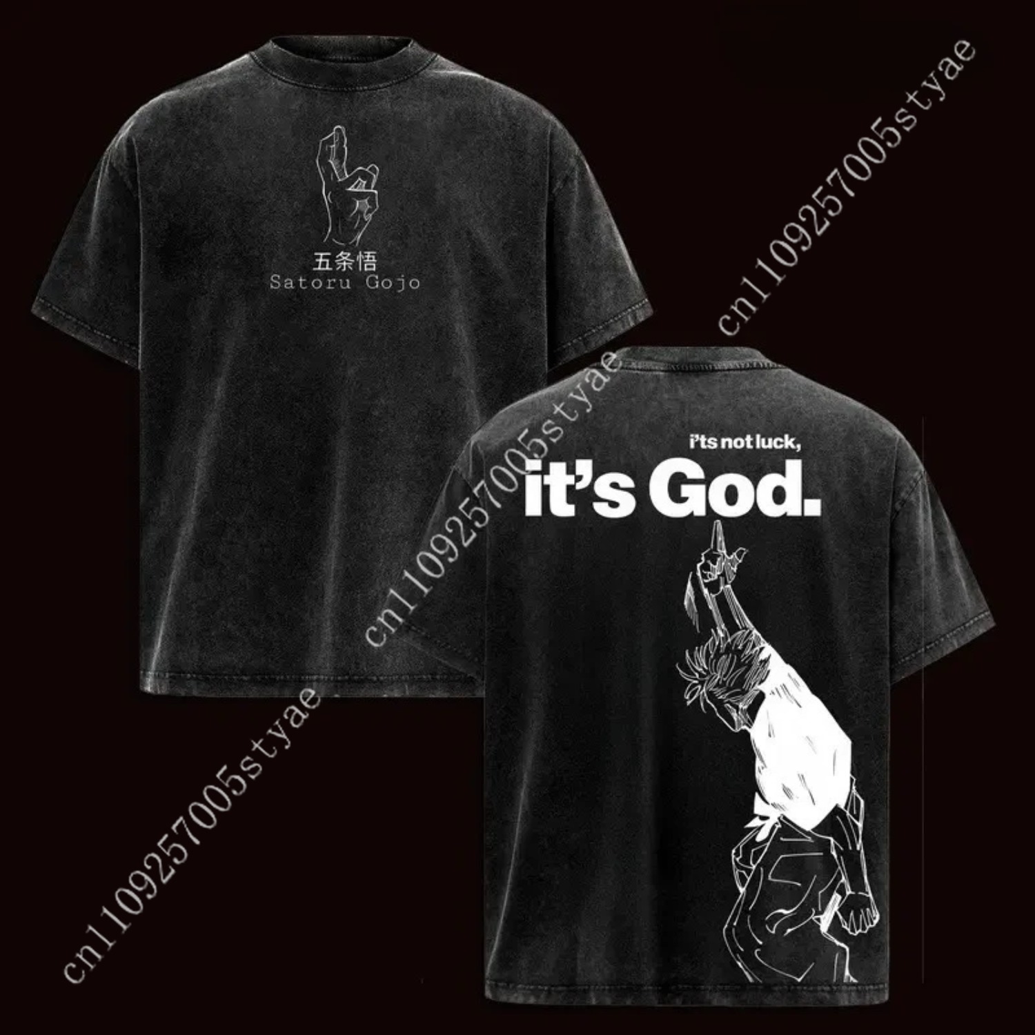 Anime  Gojo Satoru Graphic Tee - Summer Quilt 评论和价格