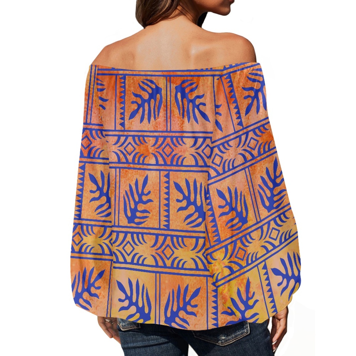 Polynesian Tribal Clothing Sam - Off Shoulder Blouse 评论和价格