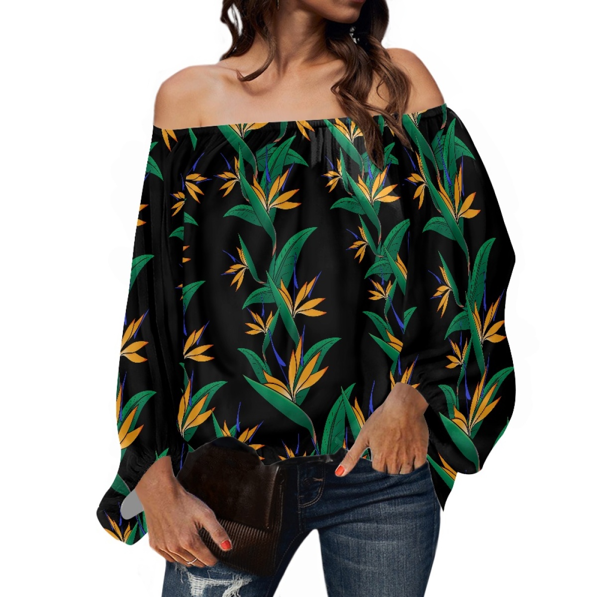 Polynesian Tribal Clothing Sam - Off Shoulder Blouse 评论和价格