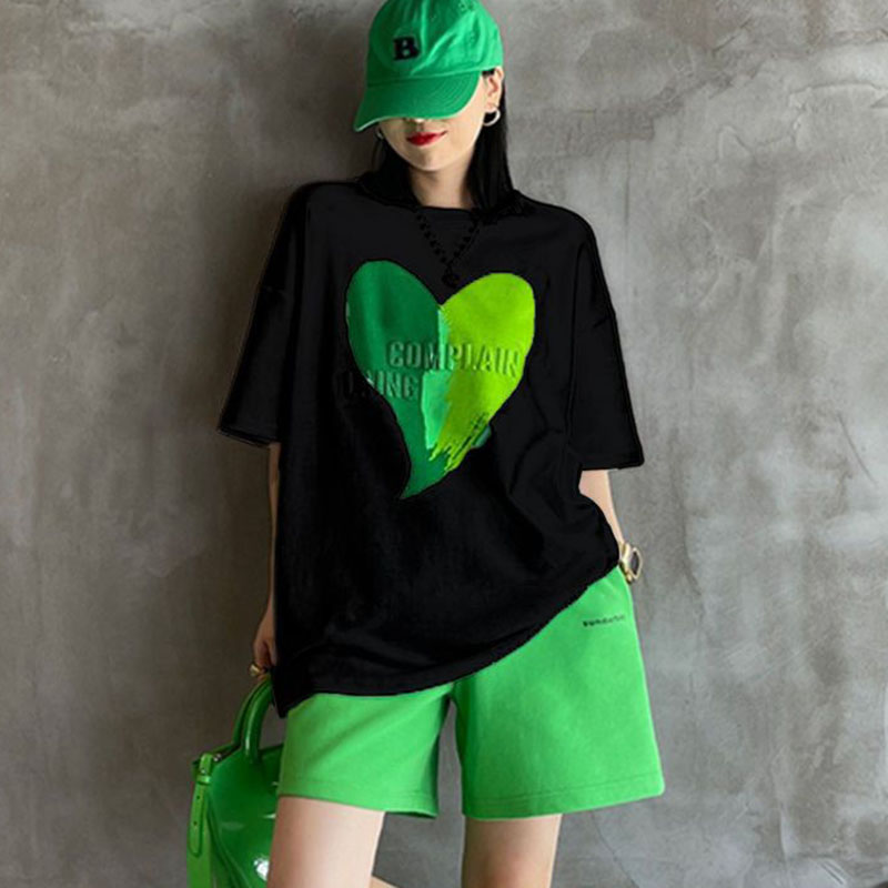 Fashion O-Neck Short Sleeve Sp - Summer Clothing Young Women 评论和价格