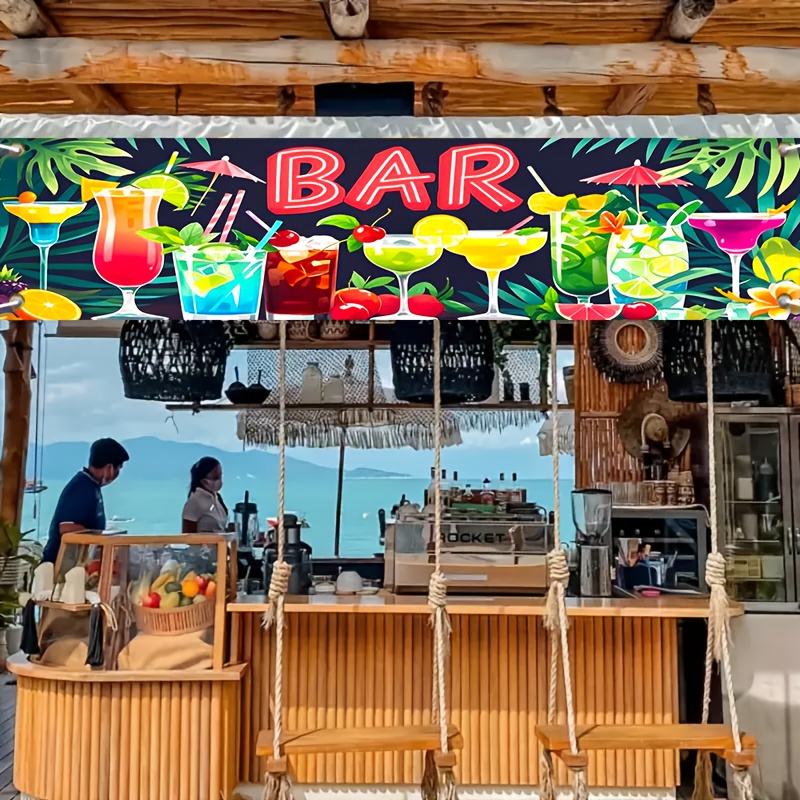 Hawaiian Seaside Bar Party Ban - Summer Clothing Banner 评论和价格