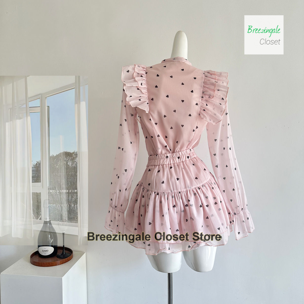 French pink dopamine love polk - Summer Clothing Girls 评论和价格