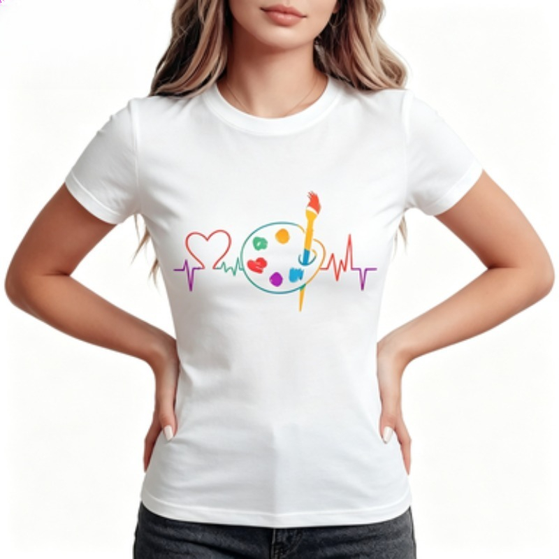 Colorful Geometric Women's Cas - Summer Clothing Color Palette 评论和价格