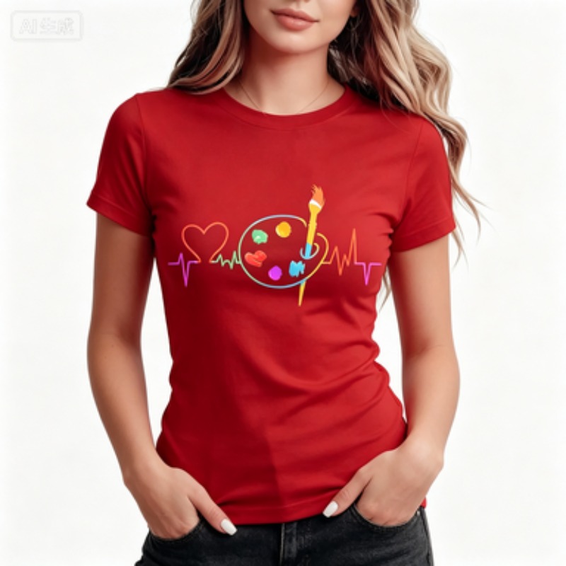 Colorful Geometric Women's Cas - Summer Clothing Color Palette 评论和价格