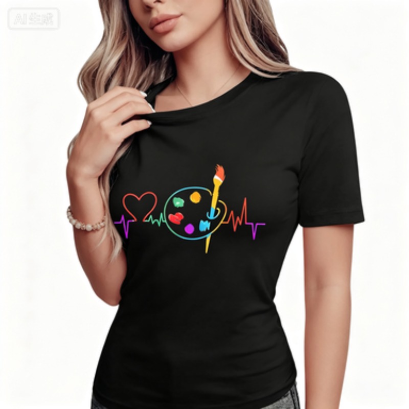 Colorful Geometric Women's Cas - Summer Clothing Color Palette 评论和价格