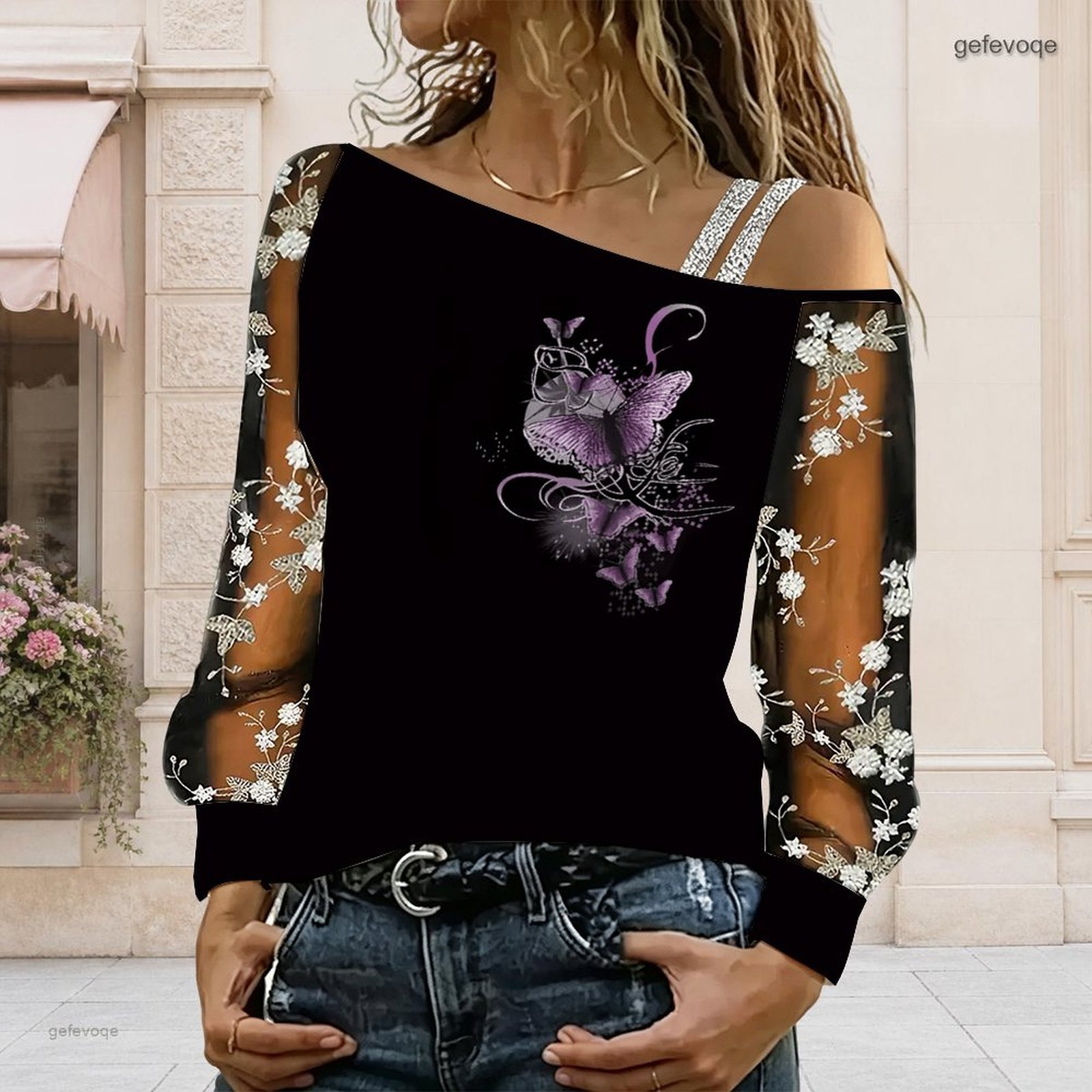 Women Off Shoulder Blouse Asym - Off Shoulder Blouse 评论和价格
