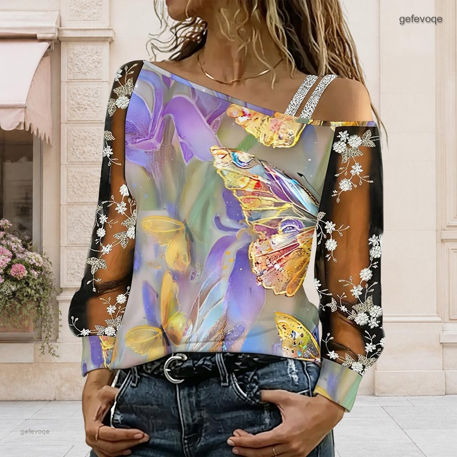 Women Off Shoulder Blouse Asym - Off Shoulder Blouse 评论和价格