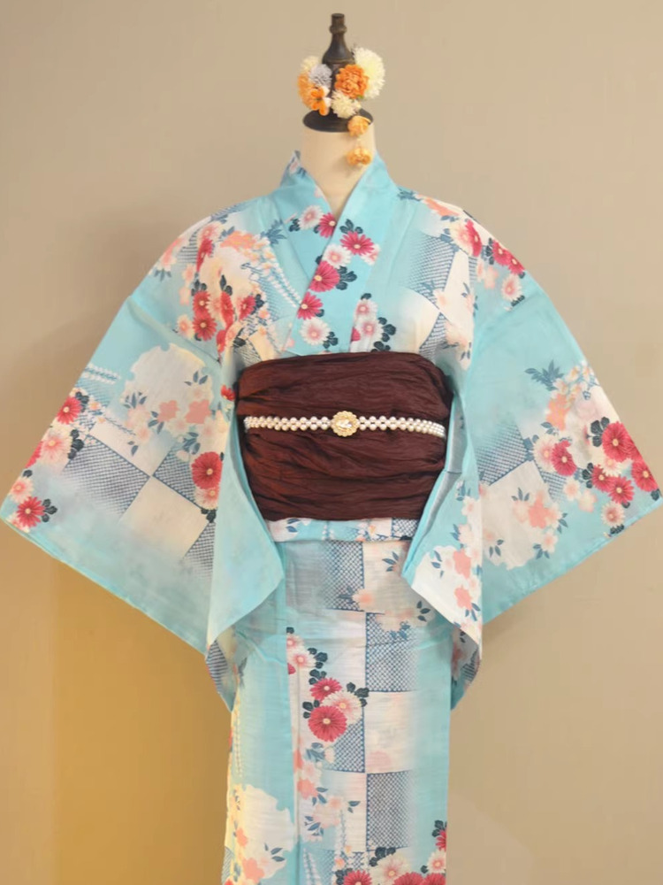 Traditional Yukata Kimono Cott - Summer Clothing Girls 评论和价格