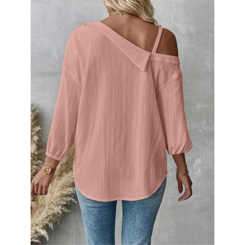Plus Size1XL-5XL Women Blouses - Off Shoulder Blouse 评论和价格