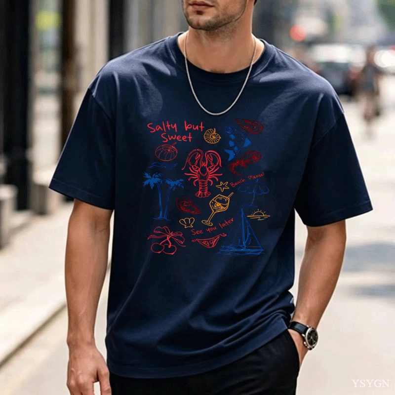 Salty But Sweet T Shirt Men Wo - Summer Vibes Clothing Men 评论和价格