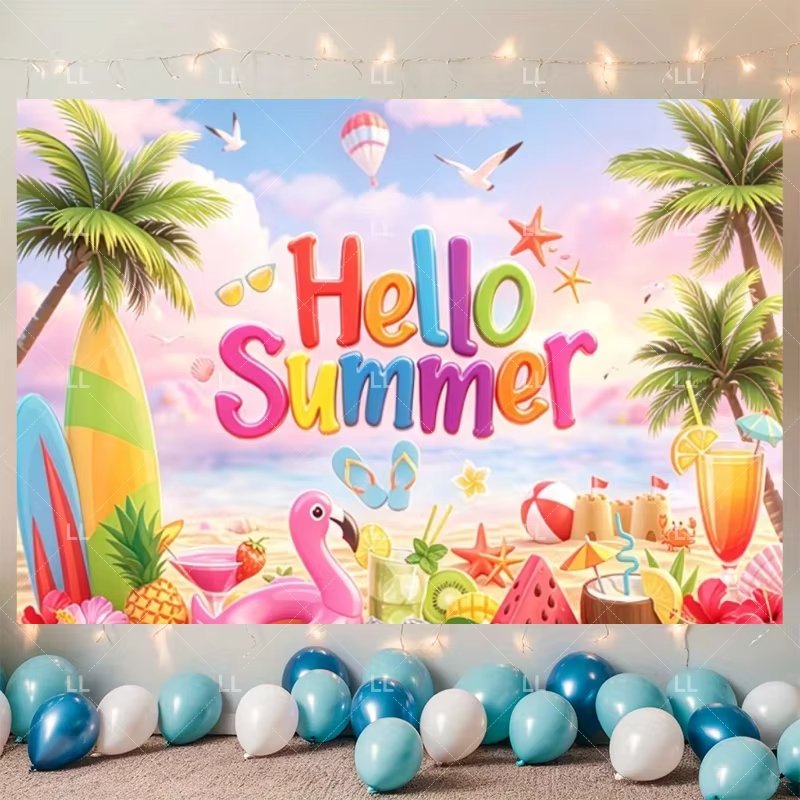 Summer Hawaii Beach Party Deco - Summer Clothing Banner 评论和价格